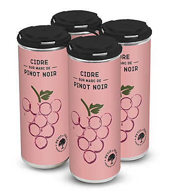 Cidre sur marc de Pinot Noir Cannette 355 ML (ensemble de 4)